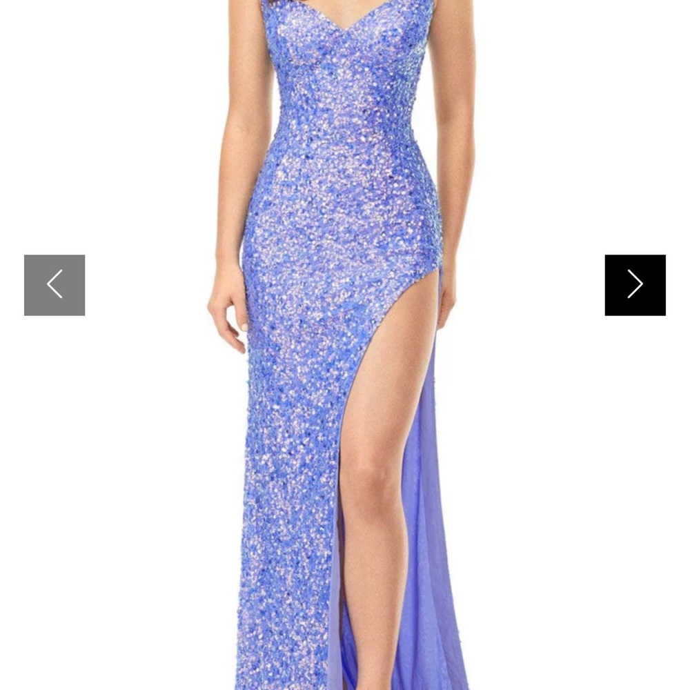Ashley Lauren 11342 - Dual Strap Sequin Evening Gown - Picture 2 of 4